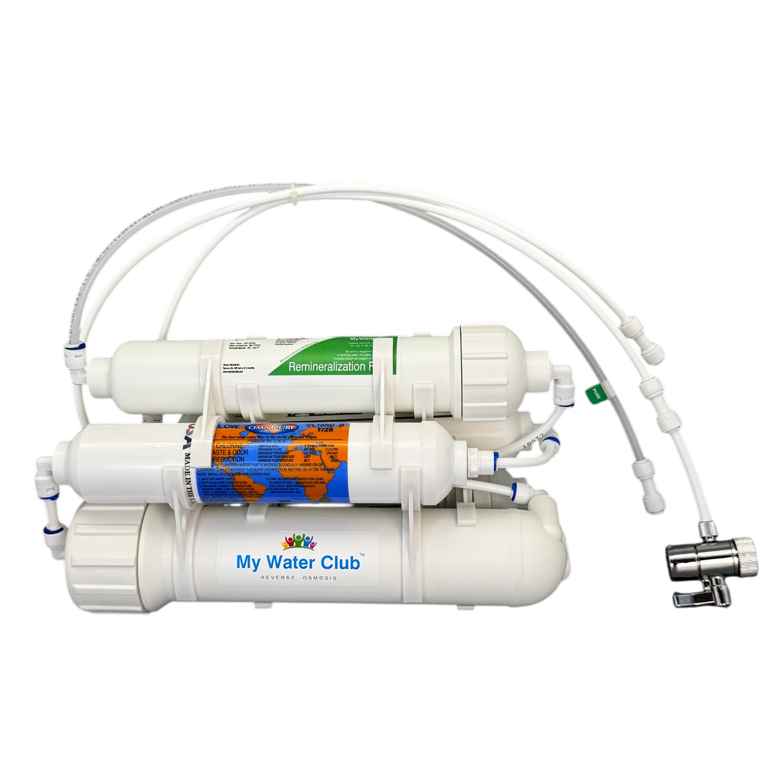 5 Stage Premium Mineral Reverse Osmosis Water Purification System, 100 GPD or 150 GPD membrane
