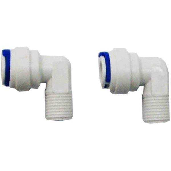 3/8-Inch OD (tubing) x 1/4-Inch MPT (thread) Quick Connect elbow fitting, package of 2