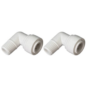 1/4″ MNPT × 3/8″ QC Elbow — Thread to 3/8″ Tubing (90°, 2-Pack)