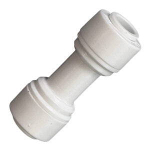1/4" Tubing Union — Joins Two 1/4" RO Tubes (Push-Connect)