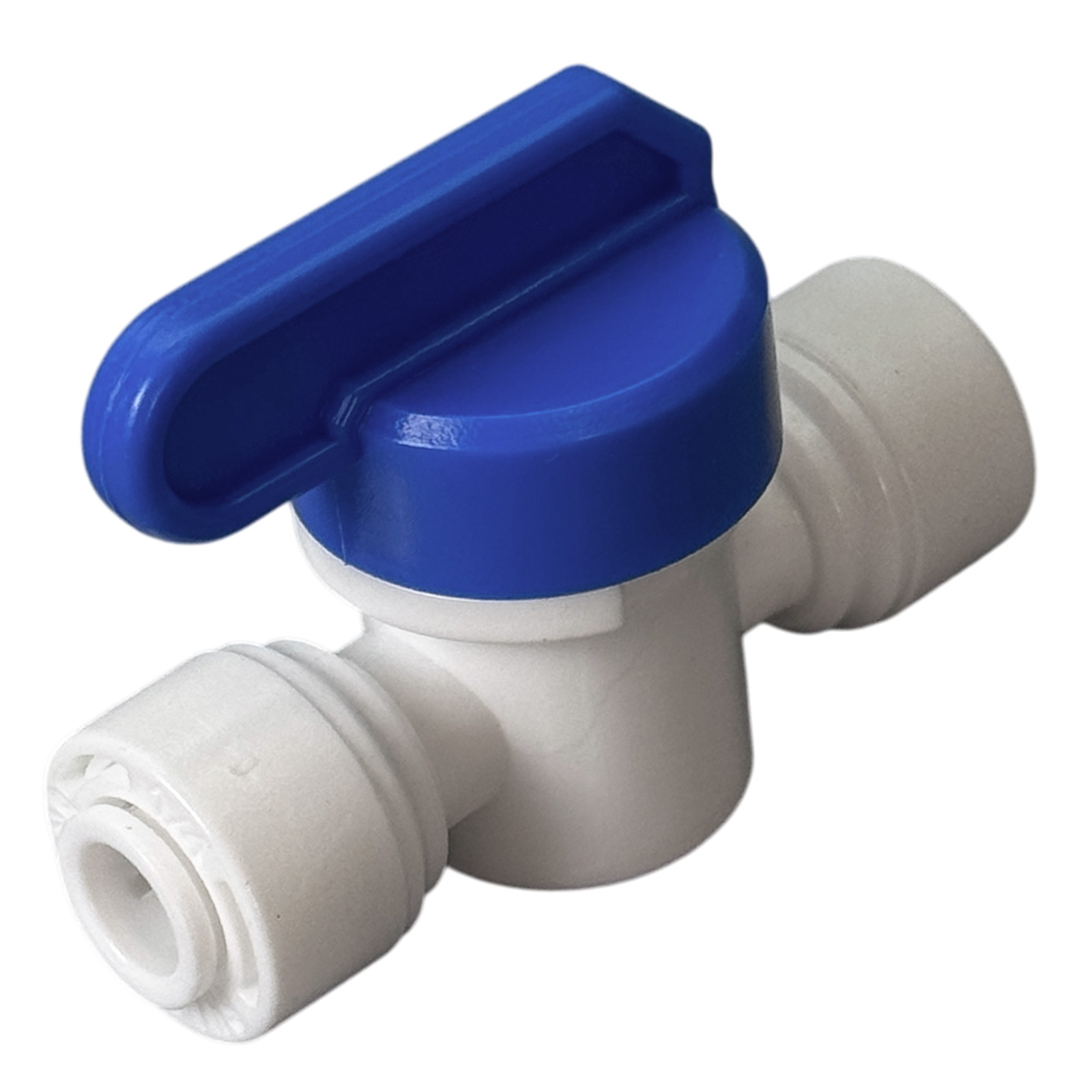 1/4″ Inline Ball Valve — Shut-Off for 1/4″ RO Tubing (Quick-Connect)