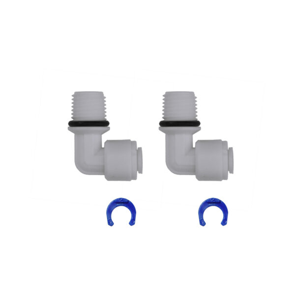 1/4″ OD tubing x 1/4″ thread Elbow Quick Connect QC fitting , qty 2