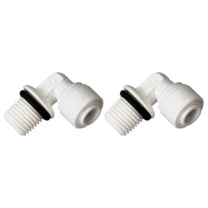 1/4" Quick-Connect Elbow — Fits 1/4" RO Tubing (MNPT, 2-Pack)