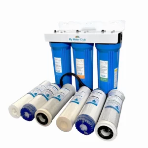 3-Stage Whole House Water Filter System with 2 Premium Extra Filter Sets , 3/4" Port