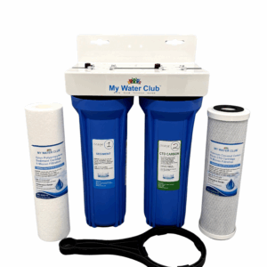 2-Stage (Dual Stage) Whole House Water Filtration System, 3/4" Inlet/Outlet, with an Extra Set of Replacement cartridges
