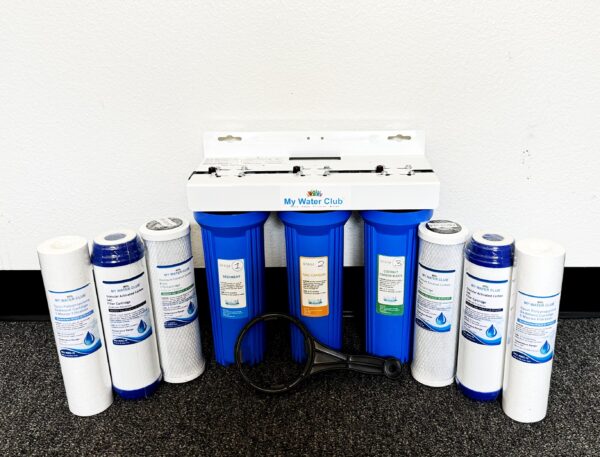 3-Stage Whole House Water Filter System with 2 Premium Extra Filter Sets , 3/4" Port - Image 2