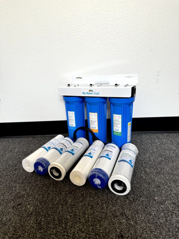 3-Stage Whole House Water Filter System with 2 Premium Extra Filter Sets , 3/4" Port - Image 3