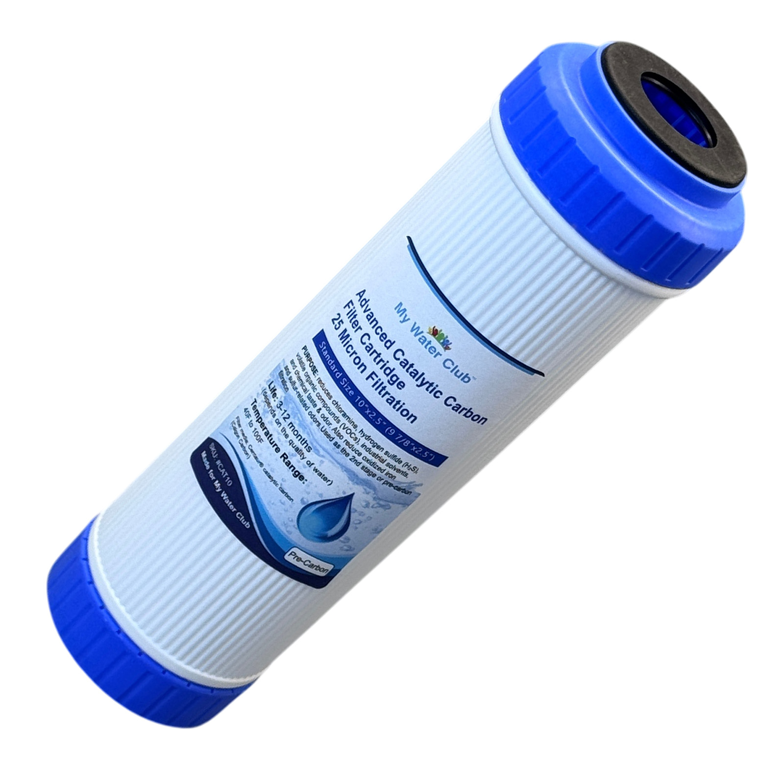 Advanced Catalytic Carbon GAC-Style Filter Cartridge , 10″ × 2.5″ (9 7/8" x 2.5")