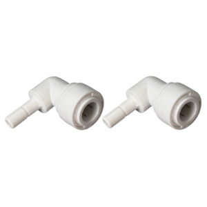 1/4″ Stem × 3/8″ QC Elbow — Cross-Size Stem Connector (90°, 2-Pack)
