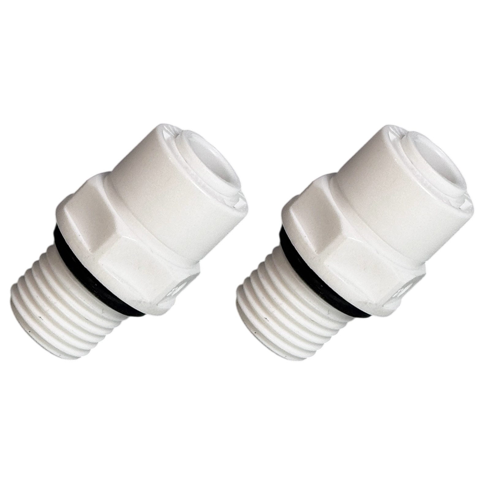 1/4" Quick-Connect Straight Fitting — Fits 1/4" RO Tubing (MNPT, 2-Pack)