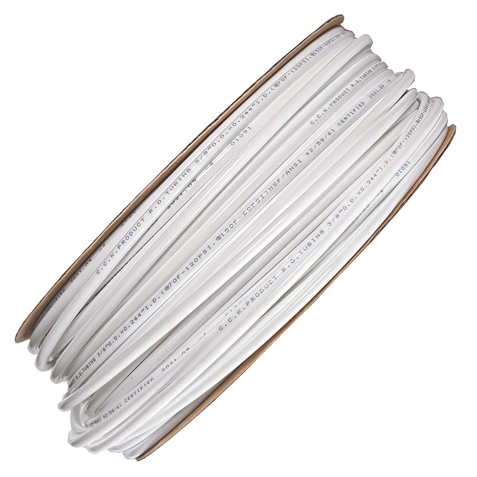 3/8″ OD RO Tubing — White, NSF Certified (Choose Length)