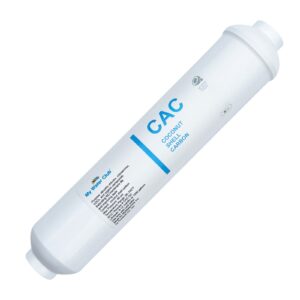 Inline Coconut Shell Carbon Filter | 10″ × 2″ Standard Size | 1/4″ OD Tubing Connection