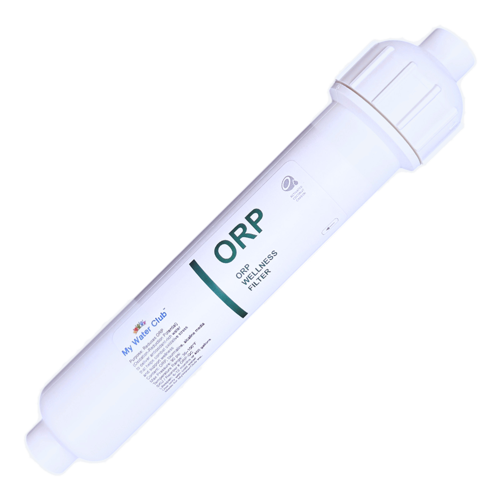 Inline ORP Conditioning Filter — Alkaline + ORP + Tourmaline, 10″ × 2″, 1/4″ & 3/8″