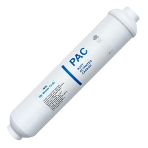 Inline Coconut Shell Carbon Post Filter | 10″ × 2″ Standard Size | 1/4″ & 3/8" OD Tubing Connection