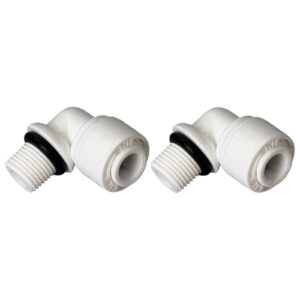 1/8" Quick-Connect Elbow — 1/8" MNPT to 1/4" Tubing (90°, 2-Pack)