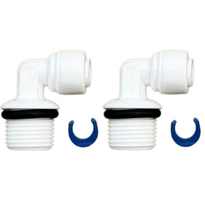 3/8″ Threaded Elbow Adapter | 1/4″ Quick-Connect | RO Fitting | Pack of 2