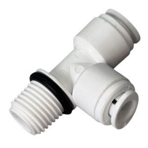 1/4″ Threaded Tee — 1/4″ MNPT × Dual 1/4″ QC Tubing