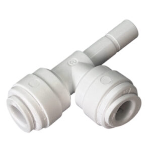 1/4″ Tee Stem Fitting — Stem × Dual 1/4″ QC Tubing