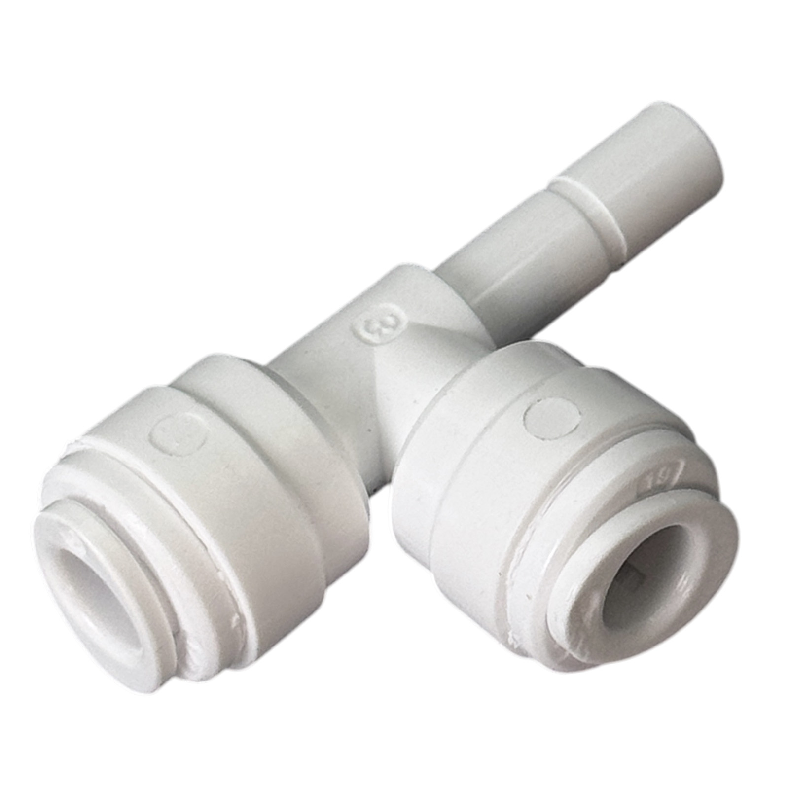 1/4″ Tee Stem Fitting — Stem × Dual 1/4″ QC Tubing