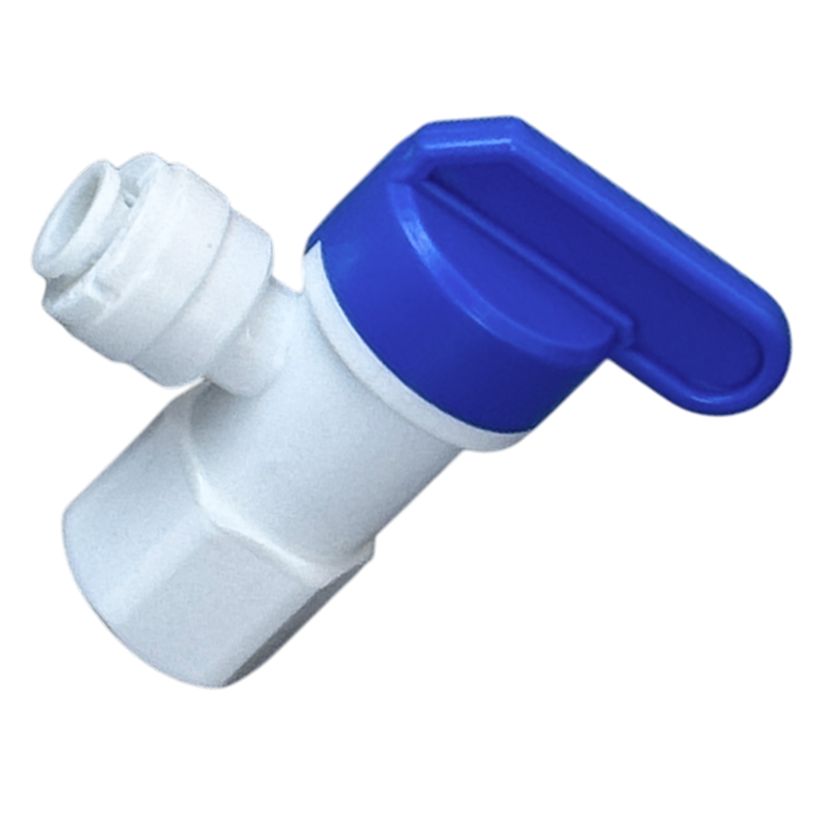 RO Tank Ball Valve — 1/4″ FPT × 1/4″ QC Tubing