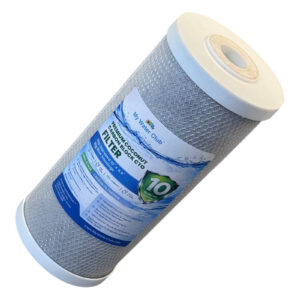 Premium Coconut Carbon Block CTO Water Filter Cartridge Big Blue. Reduces chlorine, bad taste and odor, 10 Micron, 10″ x 4.5″