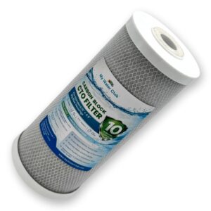 Carbon Block CTO Water Filter Cartridge Big Blue. Reduces chlorine, bad taste and odor, 10 Micron, 10″ x 4.5″