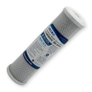 Coconut Shell Carbon Block Water Filter Cartridge — NSF-Certified, 5 Micron, (HQCBC-10-5), 10″ × 2.5″ (9 7/8"x2.5")