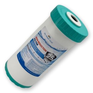 Iron Reduction Water Filter Cartridge Big Blue with Softening Resin. Reduces dissolved iron, manganese and hardness, 10″ x 4.5″