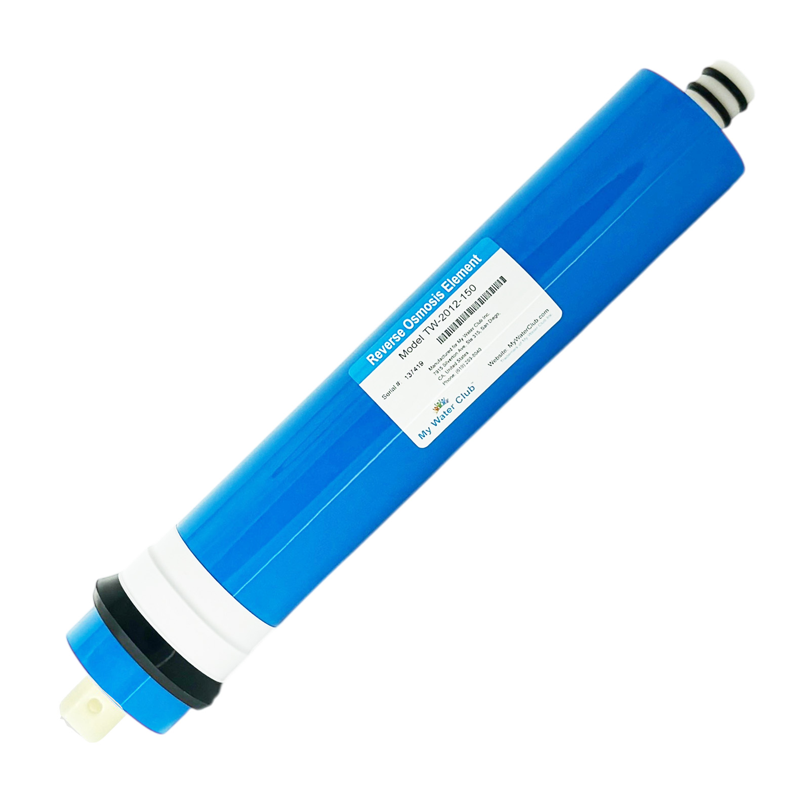 150 GPD RO Membrane — 2012 Size, TFC/TW, Fits Countertop & Under-Sink Systems