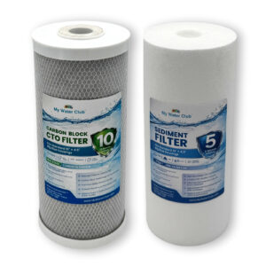 Dual-Stage Whole House Replacement Filter Set Big Blue — Sediment + Carbon Block CTO, 10″ x 4.5″