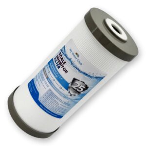 Scale Inhibitor Water Filter Cartridge Big Blue, Salt-Free Conditioning. Helps prevent limescale in pipes, heaters and appliances, 10″ x 4.5