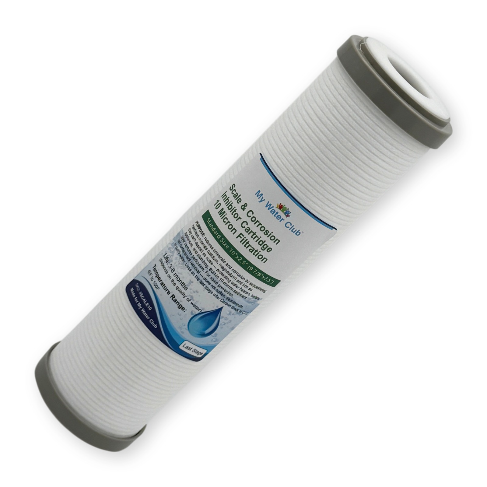 Scale & Corrosion Inhibitor Water Filter Cartridge — Polyphosphate Media, 10″ × 2.5