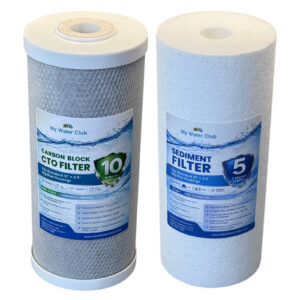 Dual-Stage Whole House Replacement Filter Set Big Blue — Sediment + Carbon Block CTO, 10″ x 4.5″