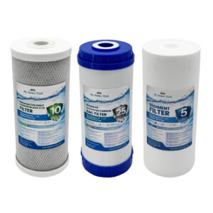 Triple-Stage Whole House Replacement Filter Set Big Blue — Sediment + GAC + Premium Coconut Carbon Block, 10" x 4.5"